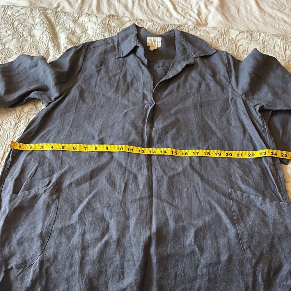 EUC Petalura - 100% Linen Swing Tunic- in Slate. Size XL - Picture 10 of 10